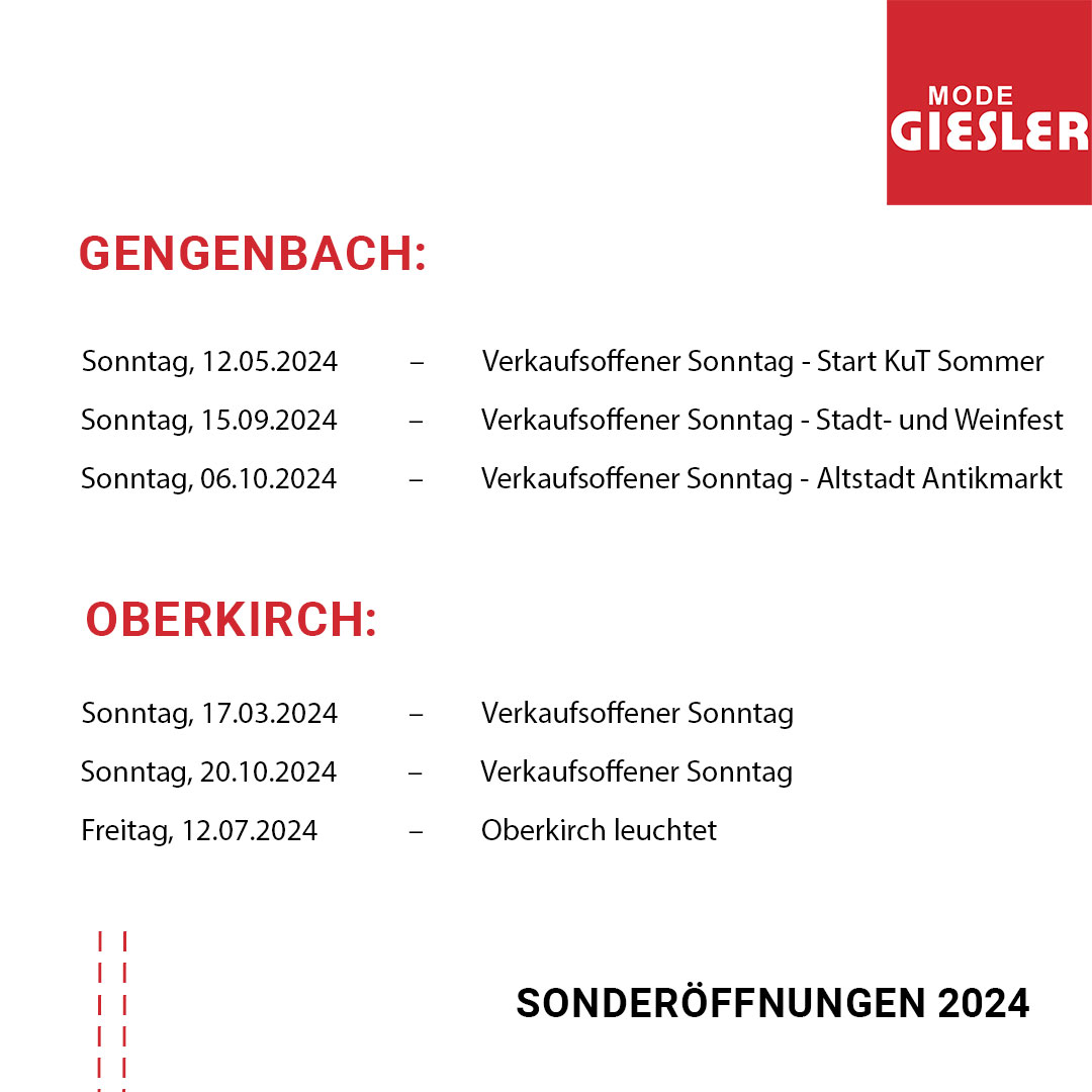 Sonderoeffnungen 2023 gengenbach und oberkirch